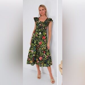 Tuckernuck Green Floral Midi Dress